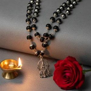 Karungali Malai With Pendant GS Cap and Lab Certification(8MM)