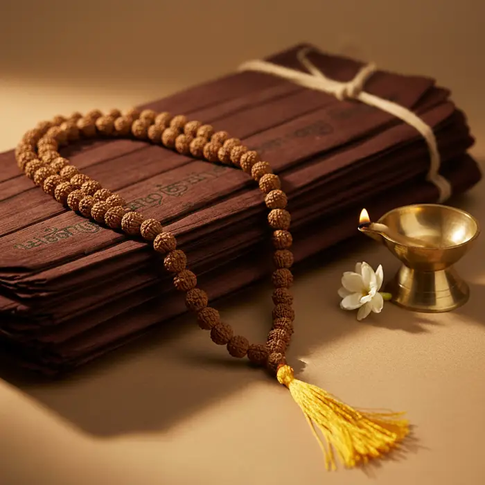 Rudraksh Mala 8mm With Lab Certification - Image 3